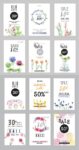 Spring big sales vertical vector banners