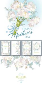 Spring white flowers vector composition