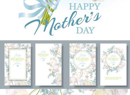 Spring white flowers vector composition