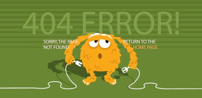 Creative 404 page vector templates