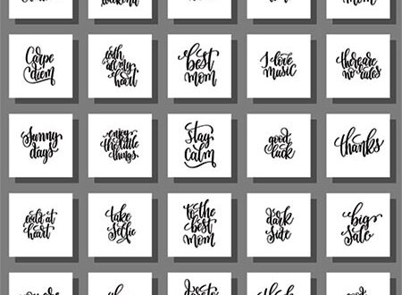 Inspirational calligraphy quotes vectors
