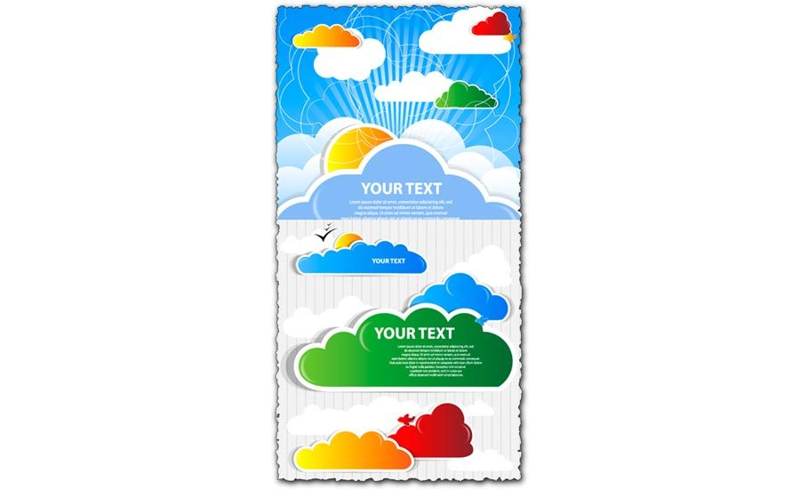 Cloud speech bubble vectors