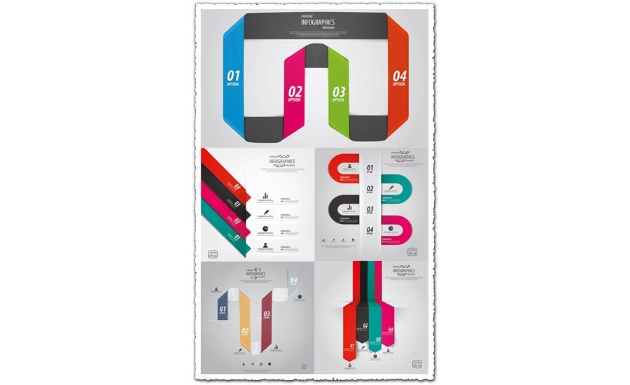 Infographic vector with line charts