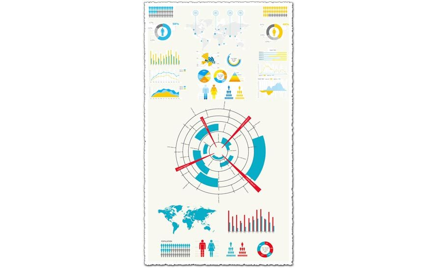 Blue and orange infographic vector