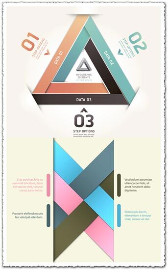 Cross colored bar labels vector