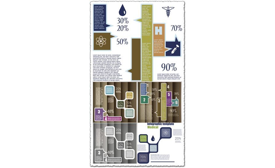 Presentation templates infographics vector