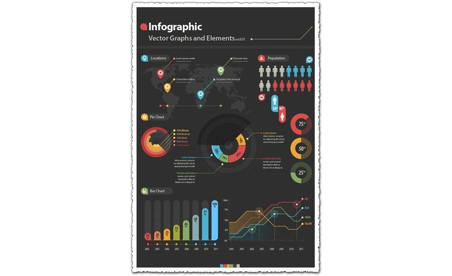 Infographics business charts vector
