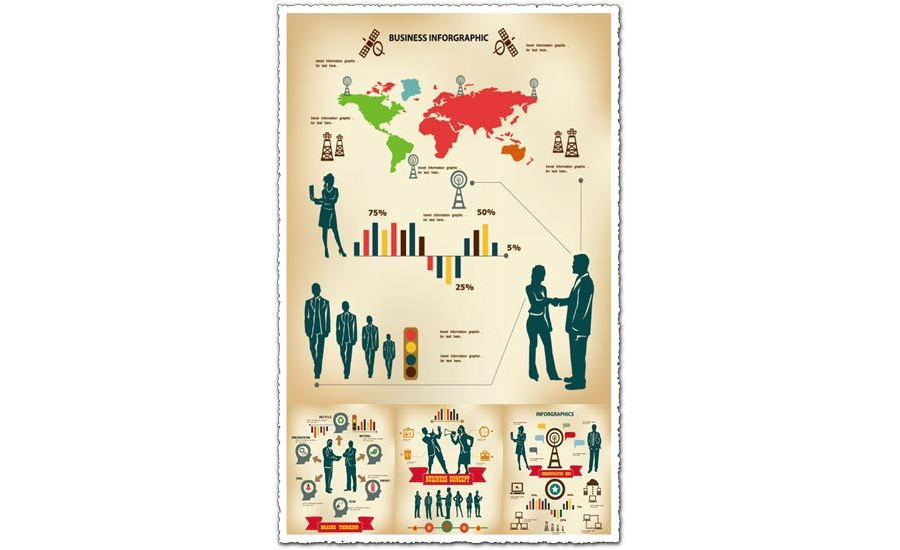 Infographics business concept vectors