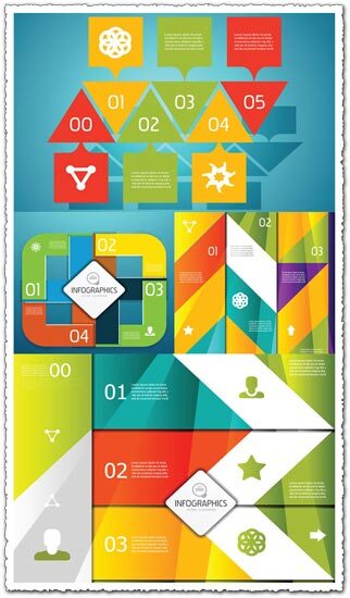 NUMBERED GEOMETRIC SHAPES VECTOR